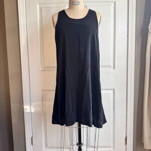 NWT Cynthia Rowley Black Sueded Silk Halter Trapeze Babydoll Dress Size 10